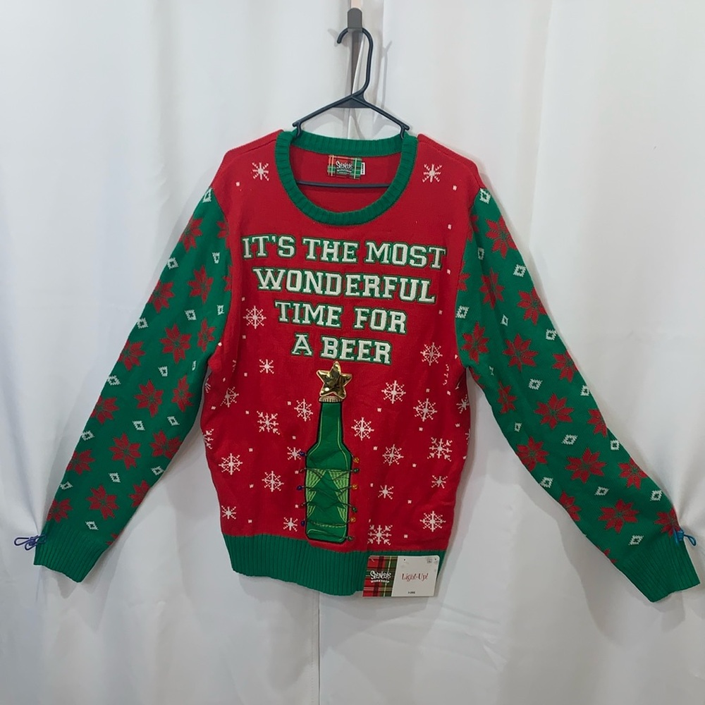 Spencer’s Light up Christmas Sweater Men’s size XL
